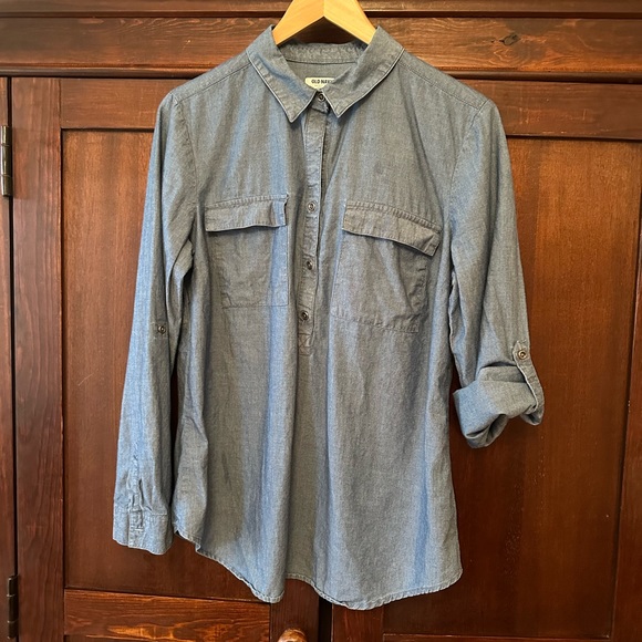 Old Navy : Denim Tunic : Like new🤎 - Picture 1 of 3